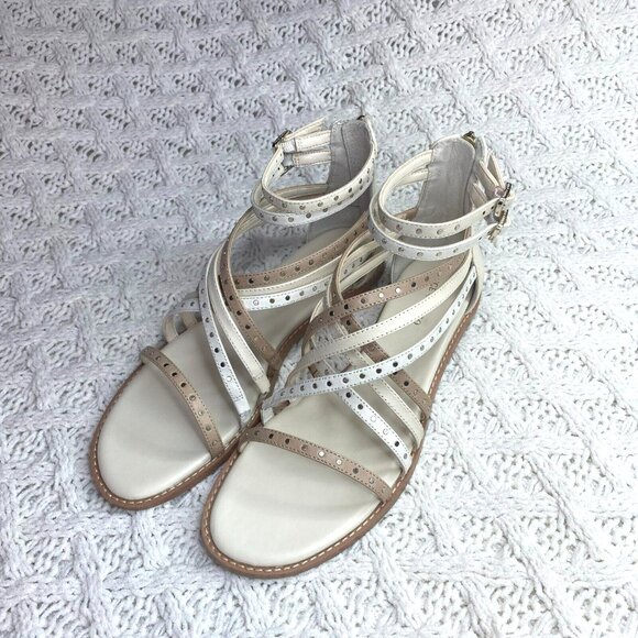 Vince Camuto‎ Women's Dirrazo Embellished Gladiator Sandal Flat Sz 8.5 M new